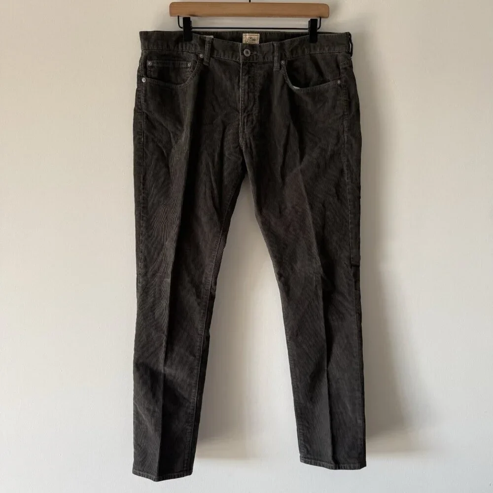 J.Crew‎ 484 Slim Fit Corduroy Pants Mens W36 L32 Gray Everyday Casual Travel